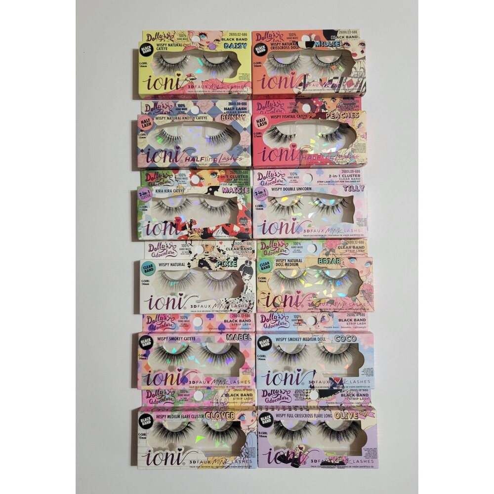 Ioni Eyelash Lot Bundle Dolly's Adventure Full New Collection